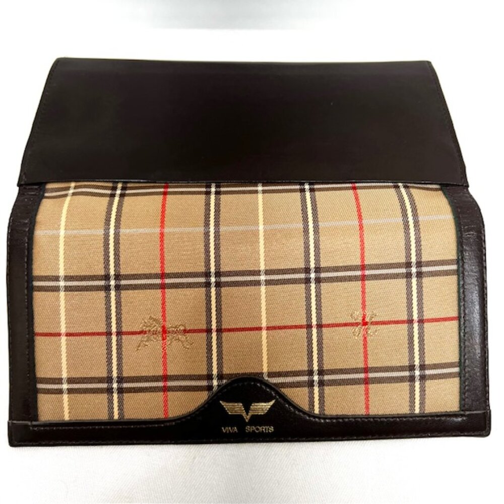 New Beautiful VIVA SPORT Women Wallet Leather burgendy Nova Check Bi-Fold (93 - Picture 3 of 11